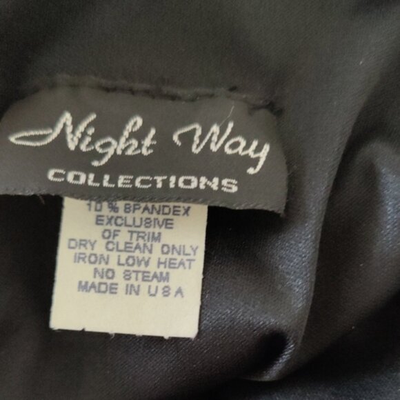 Night Way Collections Black Velvet Maxi Dress with Lace Detail - Picture 2 of 7